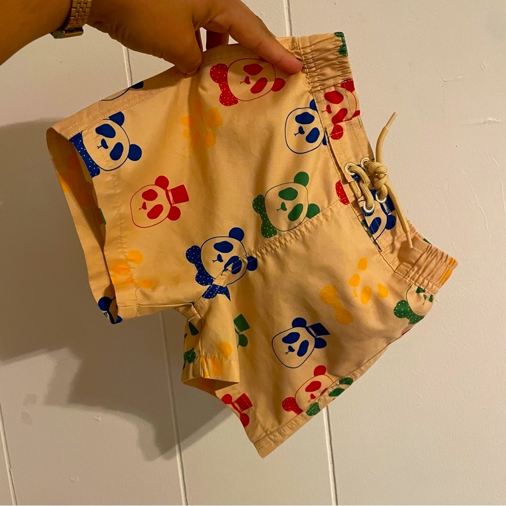 Mini Rodini Swim Shorts with Panda AOP Size 9-18 months